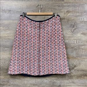 Red, white, and blue tweed skirt.